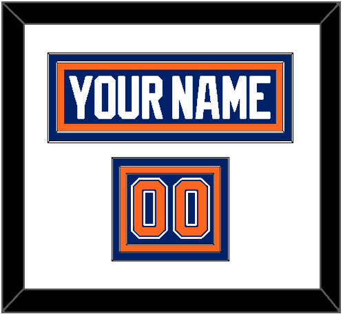 Edmonton Nameplate & Number (Shoulder) - Road Blue (1981-1994) - Triple Mat 1