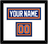 Edmonton Nameplate & Number (Shoulder) - Road Blue (1981-1994) - Triple Mat 1