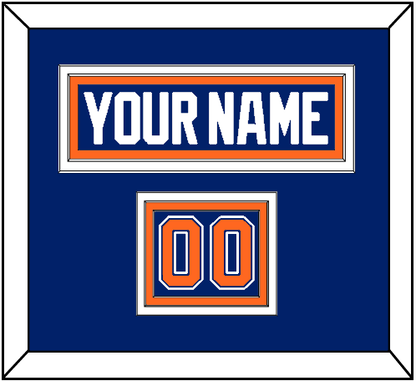 Edmonton Nameplate & Number (Shoulder) - Road Blue (1981-1994) - Premier Tier 2