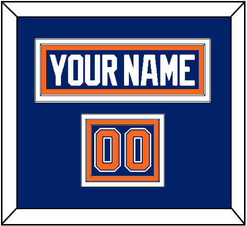 Edmonton Nameplate & Number (Shoulder) - Road Blue (1981-1994) - Premier Tier 2
