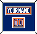 Edmonton Nameplate & Number (Shoulder) - Road Blue (1981-1994) - Triple Mat 2