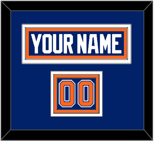 Edmonton Nameplate & Number (Shoulder) - Road Blue (1981-1994) - Premier Tier 2