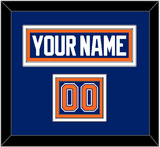Edmonton Nameplate & Number (Shoulder) - Road Blue (1981-1994) - Triple Mat 2