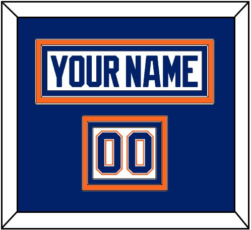 Edmonton Nameplate & Number (Shoulder) - Home White (1981-1994) - Triple Mat 2