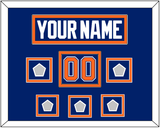 Edmonton Nameplate, Number (Shoulder) & 5 Stanley Cup Champions Patches - Road Blue (1981-1994) - Double Mat 2