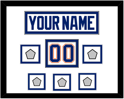 Edmonton Nameplate, Number (Shoulder) & 5 Stanley Cup Champions Patches - Home White (1981-1994) - Signature Tier 2