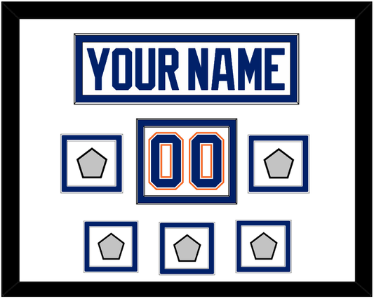 Edmonton Nameplate, Number (Shoulder) & 5 Stanley Cup Champions Patches - Home White (1981-1994) - Signature Tier 2