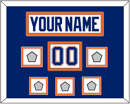 Edmonton Nameplate, Number (Shoulder) & 5 Stanley Cup Champions Patches - Home White (1981-1994) - Signature Tier 3