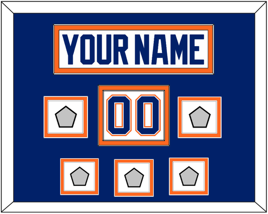 Edmonton Nameplate, Number (Shoulder) & 5 Stanley Cup Champions Patches - Home White (1981-1994) - Signature Tier 3