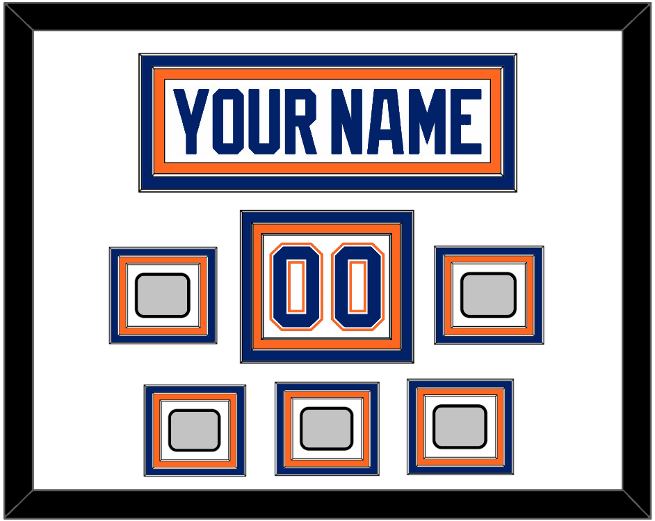 Edmonton Nameplate, Number (Shoulder) & 5 Stanley Cup Champions Patches - Home White (1981-1994) - Premier Tier 1