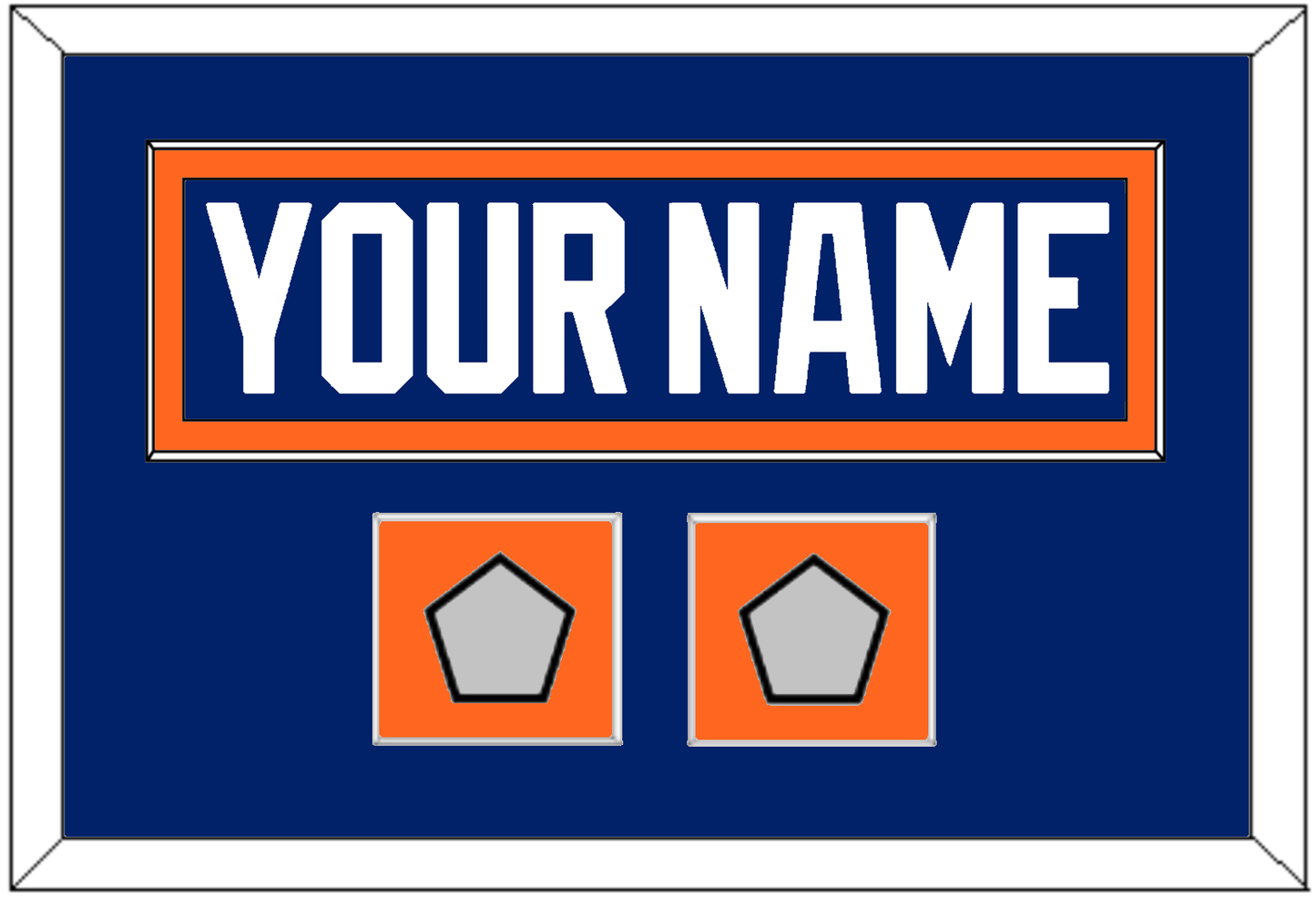 Edmonton Nameplate & 2 Stanley Cup Champions Patches - Road Blue (1981-1994) - Essential Tier 2