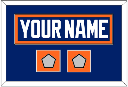 Edmonton Nameplate & 2 Stanley Cup Champions Patches - Road Blue (1981-1994) - Essential Tier 2