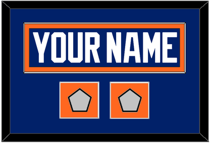 Edmonton Nameplate & 2 Stanley Cup Champions Patches - Road Blue (1981-1994) - Essential Tier 2