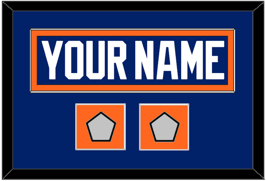 Edmonton Nameplate & 2 Stanley Cup Champions Patches - Road Blue (1981-1994) - Essential Tier 2