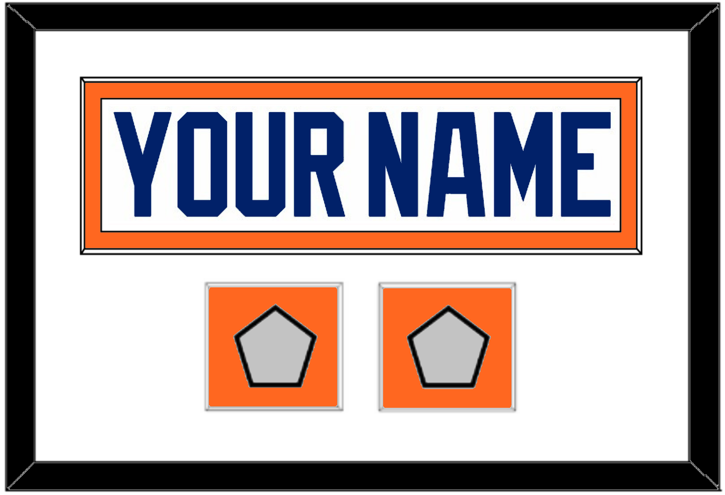 Edmonton Nameplate & 2 Stanley Cup Champions Patches - Home White (1981-1994) - Essential Tier 1