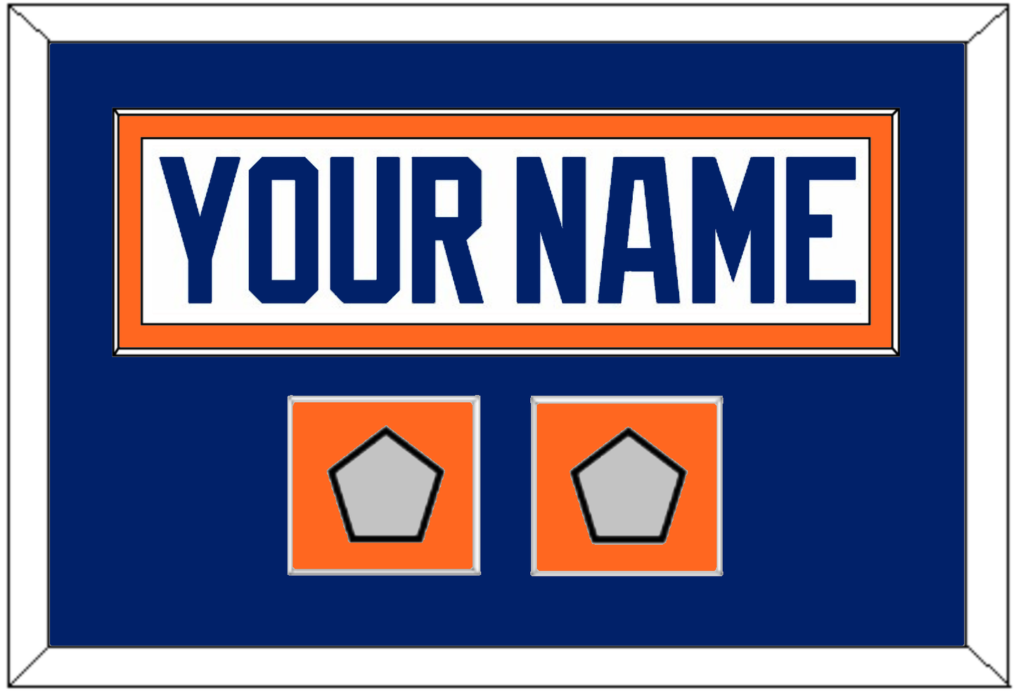 Edmonton Nameplate & 2 Stanley Cup Champions Patches - Home White (1981-1994) - Essential Tier 2