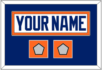 Edmonton Nameplate & 2 Stanley Cup Champions Patches - Home White (1981-1994) - Essential Tier 2