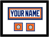 Edmonton Nameplate & 2 Stanley Cup Champions Patches - Home White (1981-1994) - Double Mat 1