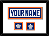 Edmonton Nameplate & 2 Stanley Cup Champions Patches - Home White (1981-1994) - Double Mat 2