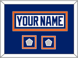 Edmonton Nameplate & 2 Stanley Cup Champions Patches - Home White (1981-1994) - Double Mat 3