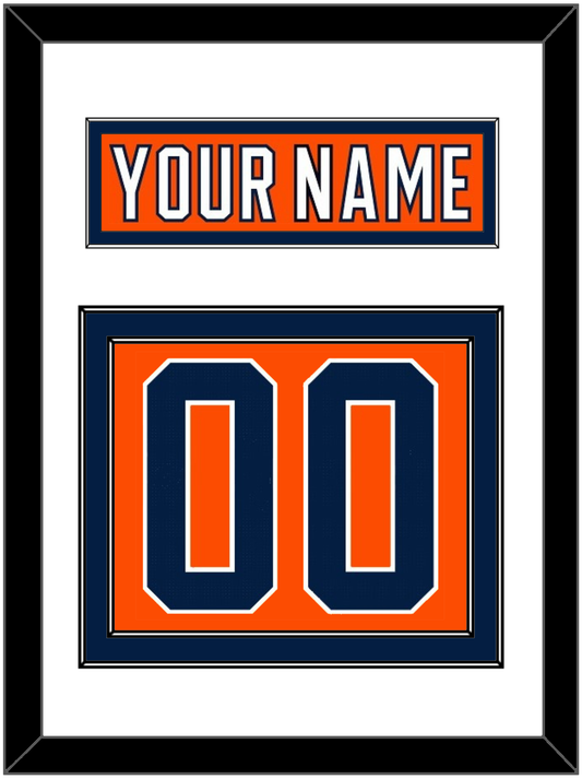 Edmonton Nameplate & Number (Back) - Home Orange (2017-2022) - Signature Tier 1