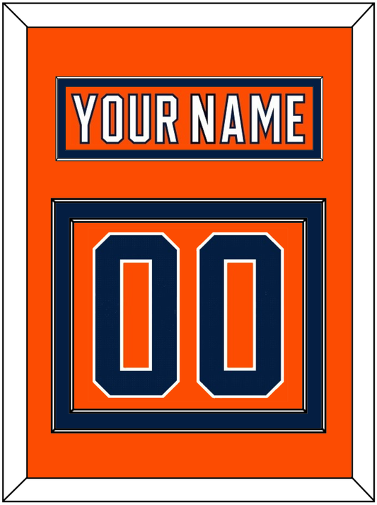 Edmonton Nameplate & Number (Back) - Home Orange (2017-2022) - Signature Tier 2
