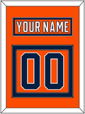 Edmonton Nameplate & Number (Back) - Home Orange (2017-2022) - Double Mat 2