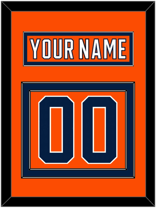 Edmonton Nameplate & Number (Back) - Home Orange (2017-2022) - Signature Tier 2