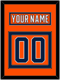 Edmonton Nameplate & Number (Back) - Home Orange (2017-2022) - Double Mat 2