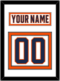 Edmonton Nameplate & Number (Back) - Road White (2017-2022) - Double Mat 1