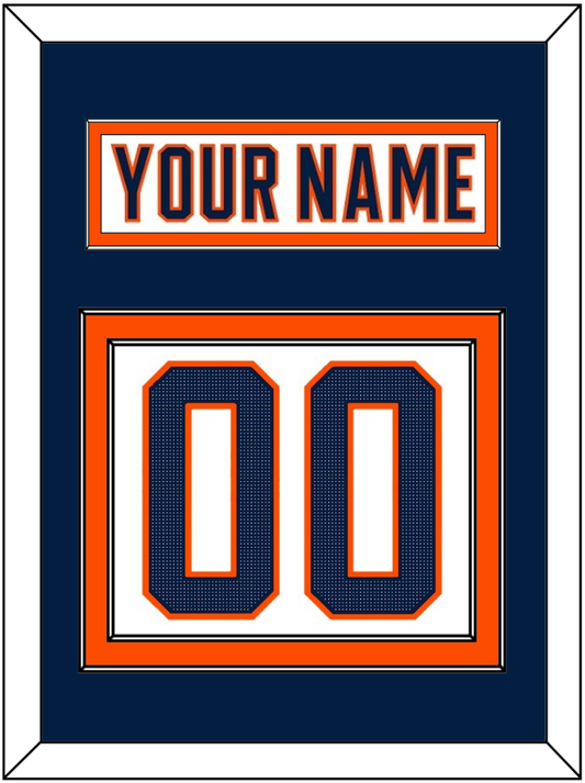 Edmonton Nameplate & Number (Back) - Road White (2017-2022) - Signature Tier 3
