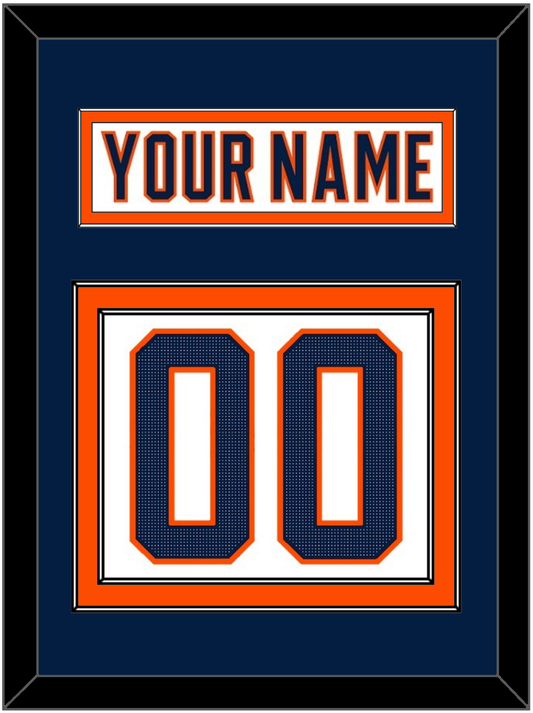 Edmonton Nameplate & Number (Back) - Road White (2017-2022) - Signature Tier 3