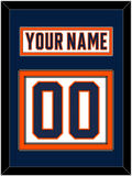 Edmonton Nameplate & Number (Back) - Road White (2017-2022) - Double Mat 3
