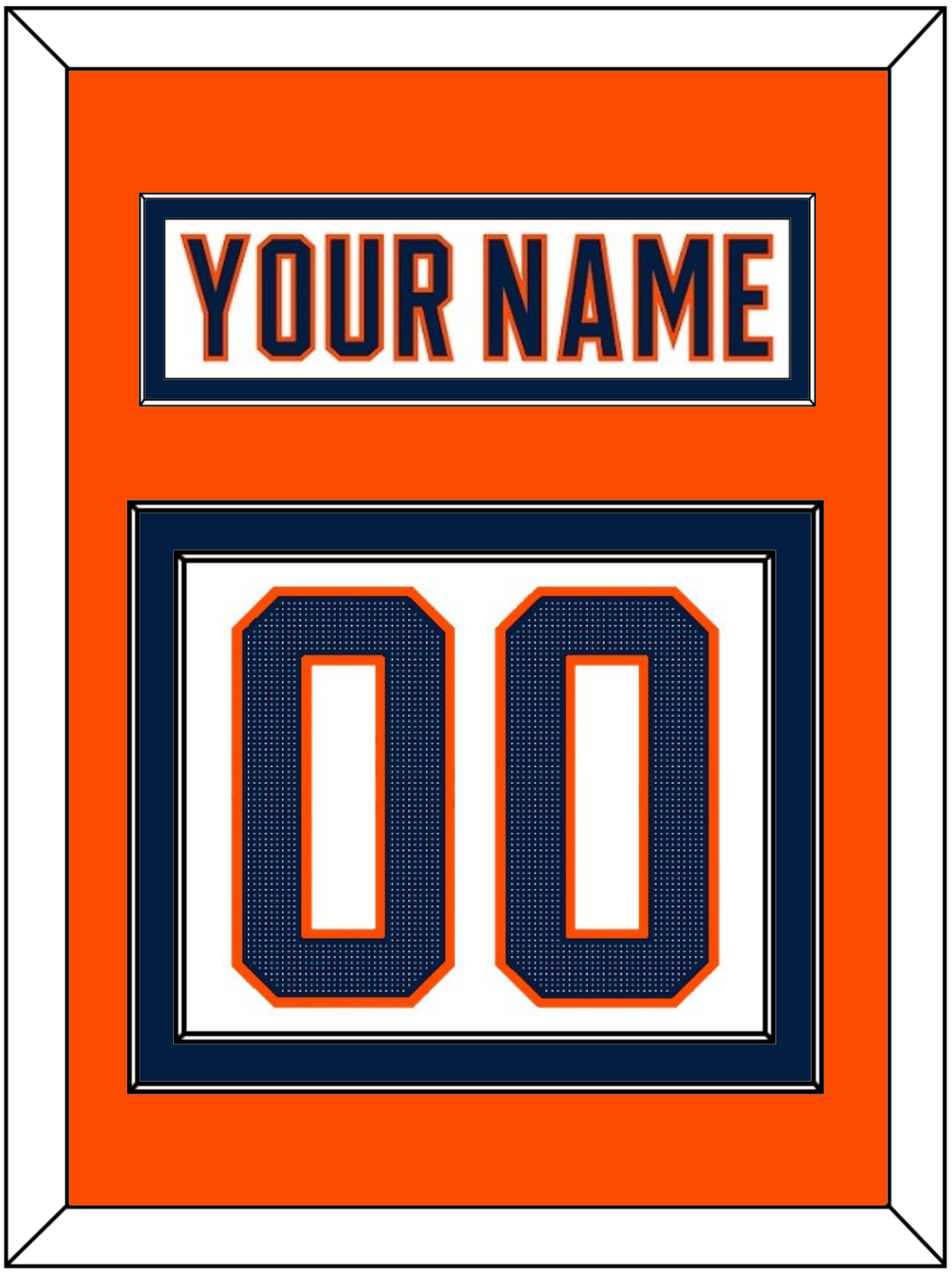 Edmonton Nameplate & Number (Back) - Road White (2017-2022) - Signature Tier 4