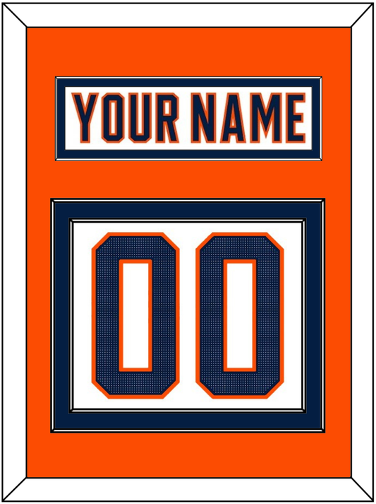 Edmonton Nameplate & Number (Back) - Road White (2017-2022) - Signature Tier 4
