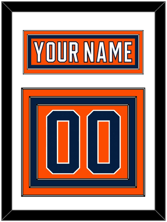 Edmonton Nameplate & Number (Back) - Home Orange (2017-2022) - Premier Tier 1