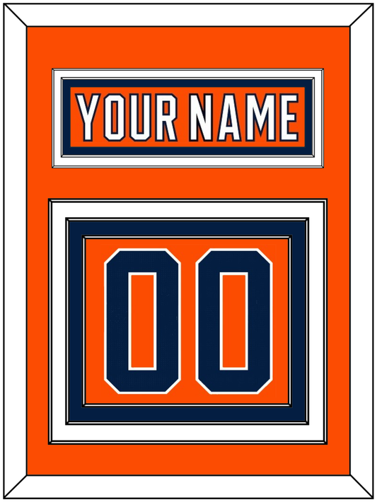 Edmonton Nameplate & Number (Back) - Home Orange (2017-2022) - Premier Tier 2