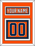 Edmonton Nameplate & Number (Back) - Home Orange (2017-2022) - Triple Mat 2