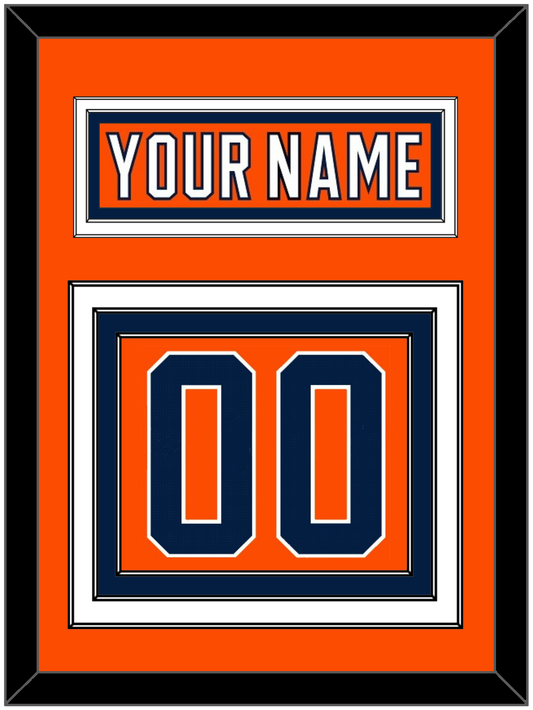 Edmonton Nameplate & Number (Back) - Home Orange (2017-2022) - Premier Tier 2