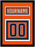 Edmonton Nameplate & Number (Back) - Home Orange (2017-2022) - Triple Mat 2