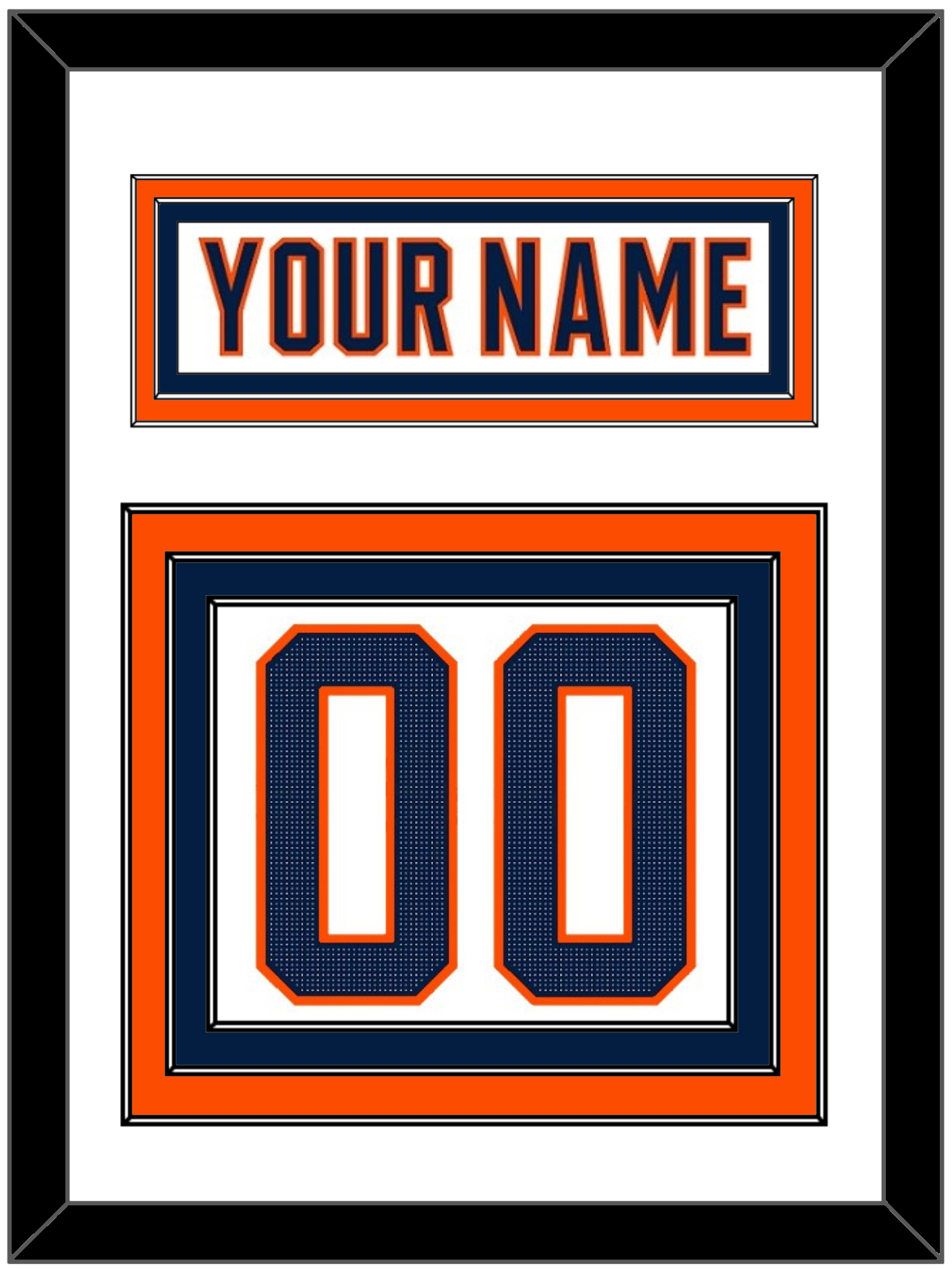Edmonton Nameplate & Number (Back) - Road White (2017-2022) - Premier Tier 2