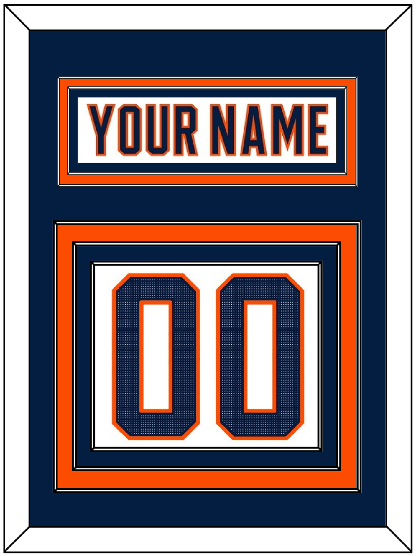 Edmonton Nameplate & Number (Back) - Road White (2017-2022) - Premier Tier 3