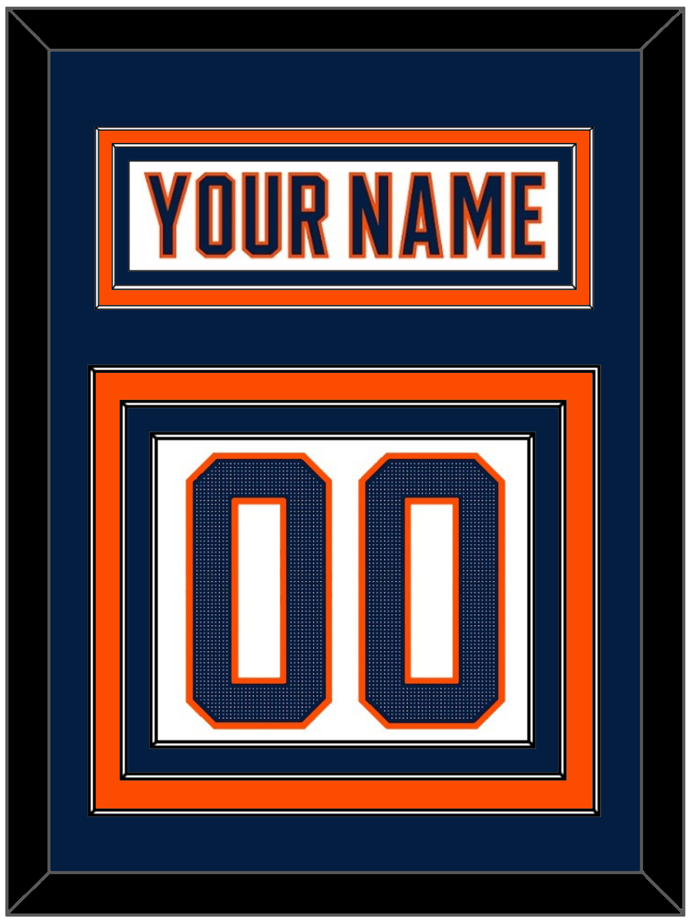 Edmonton Nameplate & Number (Back) - Road White (2017-2022) - Premier Tier 3