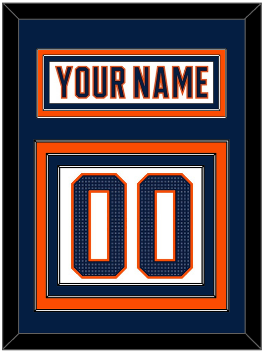 Edmonton Nameplate & Number (Back) - Road White (2017-2022) - Premier Tier 3