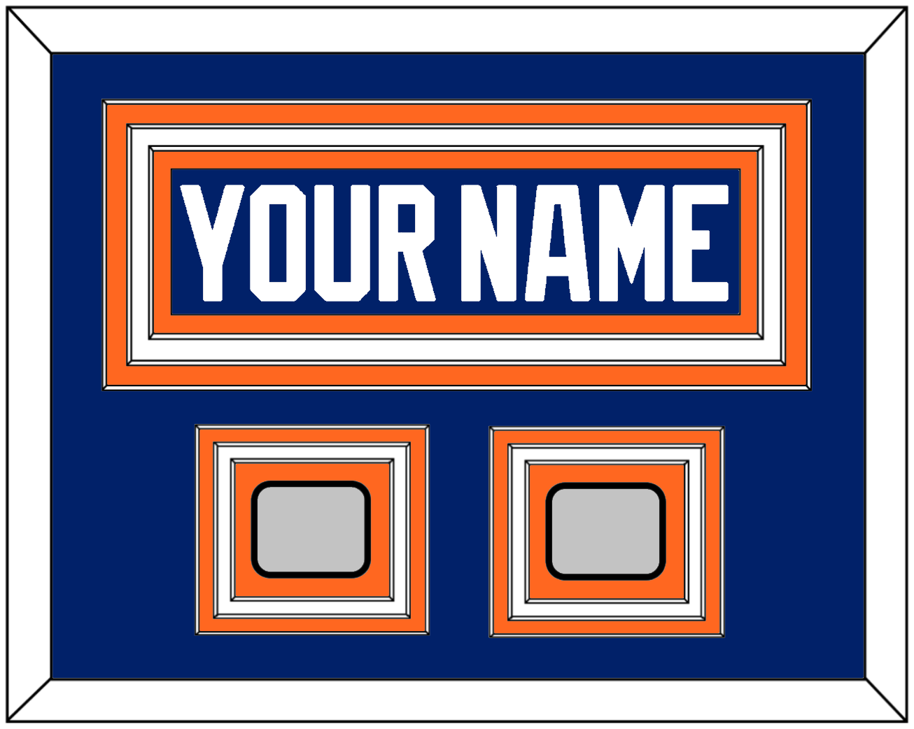 Edmonton Nameplate & 2 Stanley Cup Champions Patches - Road Blue (1981-1994) - Premier Tier 1