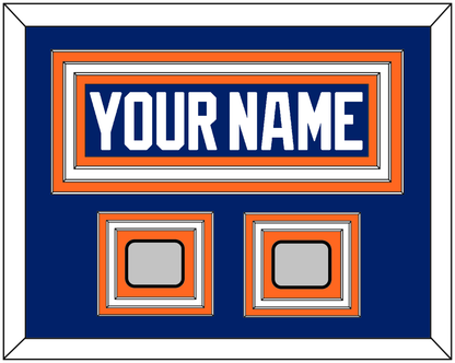 Edmonton Nameplate & 2 Stanley Cup Champions Patches - Road Blue (1981-1994) - Premier Tier 1