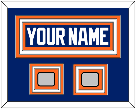 Edmonton Nameplate & 2 Stanley Cup Champions Patches - Road Blue (1981-1994) - Premier Tier 1