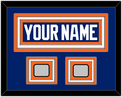 Edmonton Nameplate & 2 Stanley Cup Champions Patches - Road Blue (1981-1994) - Premier Tier 1
