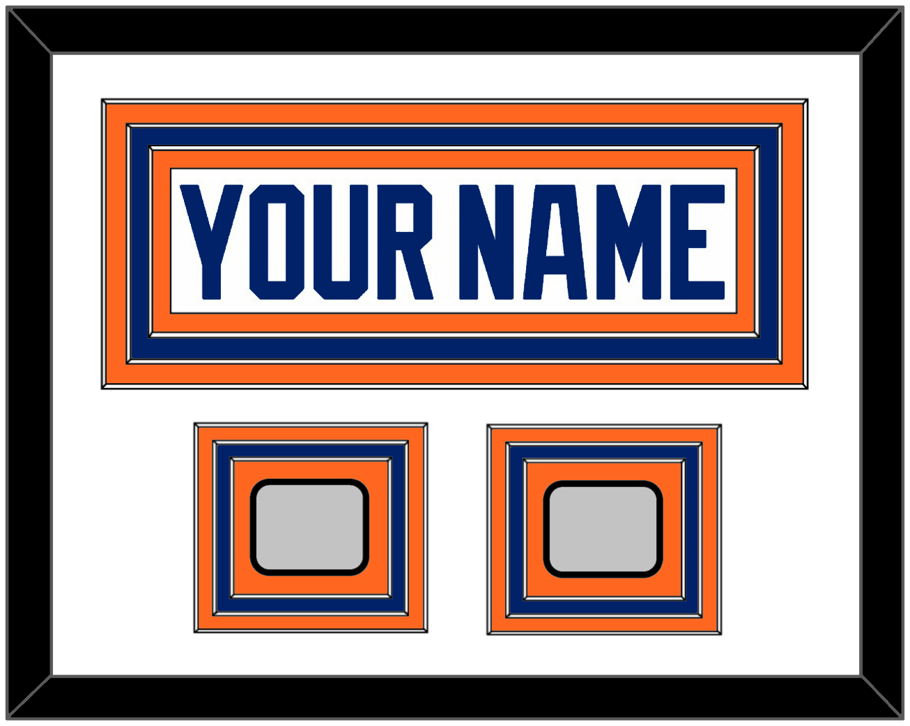 Edmonton Nameplate & 2 Stanley Cup Champions Patches - Home White (1981-1994) - Premier Tier 1