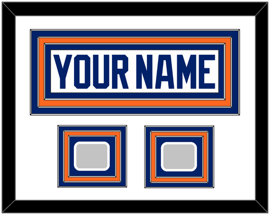 Edmonton Nameplate & 2 Stanley Cup Champions Patches - Home White (1981-1994) - Premier Tier 2